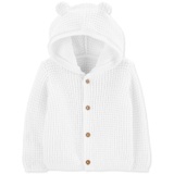 Baby Cotton Hooded Cardigan With Bear Ears