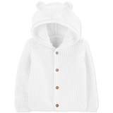 Baby Cotton Hooded Cardigan With Bear Ears