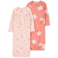 Baby Girls Sleeper Gowns Pack of 2