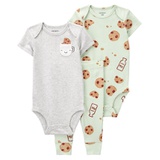 Baby Boys or Baby Girls Bodysuit and Leggings 3 Piece Set