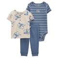 Baby Boys Play T Shirt Bodysuit and Joggers 3 Piece Set