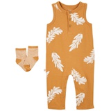 Baby Boys Feather Jumpsuit and Socks 2 Piece Set