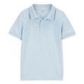 Big Boys Ribbed Collar Polo Shirt