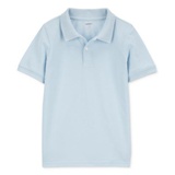 Big Boys Ribbed Collar Polo Shirt