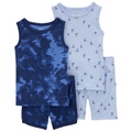 Toddler Boys Matching Pajama Set 4 Piece Set