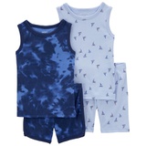 Toddler Boys Matching Pajama Set 4 Piece Set