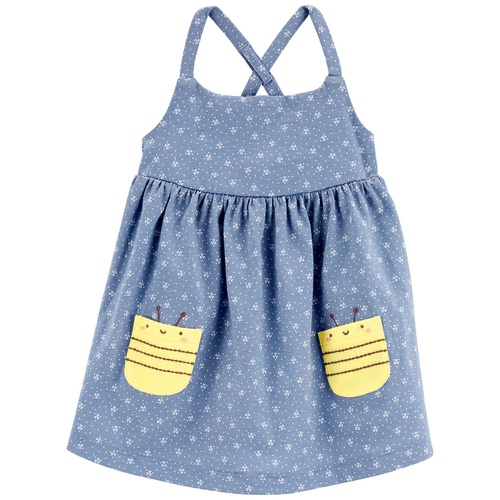 카터스 Baby Girls Polka Dot Bee Sleeveless Dress