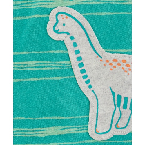 카터스 Baby Boys Dinosaur Stripe Snap-Up Cotton Romper