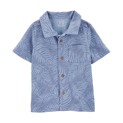 카터스 Toddler Boys Palm Tree Button Front Shirt