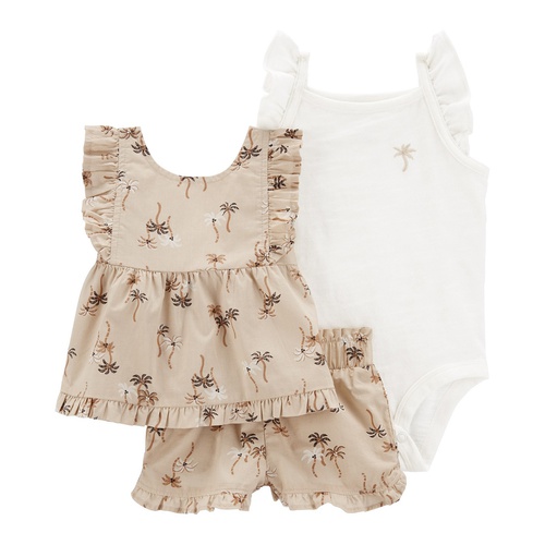 카터스 Baby Girls 3 Piece Palm Tree Outfit Set