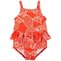 Baby Pineapple Print Ruffled Swimsuit