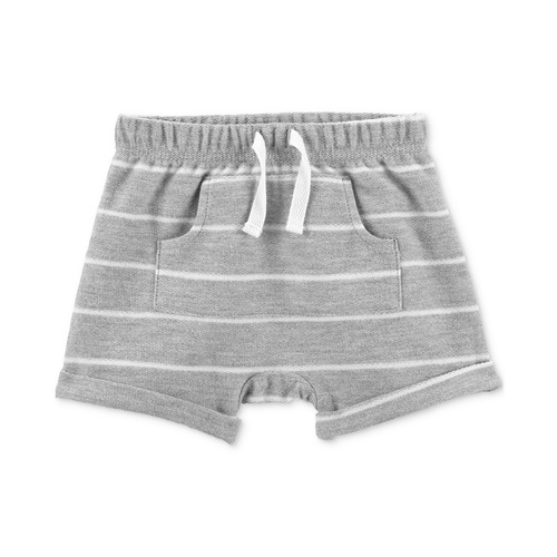 카터스 Baby Boys 3-Pc. Fish Little Sleeveless T-Shirt Bodysuit & Stripe Shorts Set