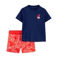 Baby Boys Two-Piece Pineapple Rashguard Swim Set