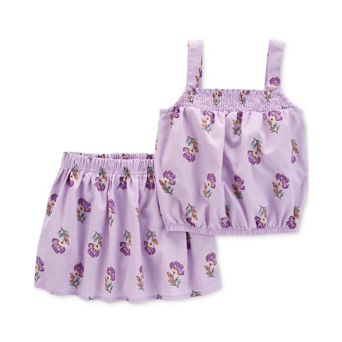 카터스 Toddler Girls Floral-Print Tank Top & Skort 2 Piece Set