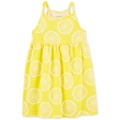 Toddler Girls Lemon-Print Cotton Tank Dress