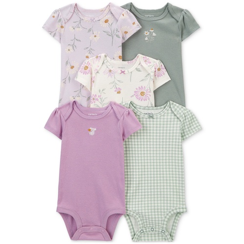 카터스 Baby Boys and Baby Girls 5-Pc. Short Sleeve Bodysuits Set