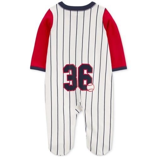 카터스 Baby Boys Baseball Snap-Up Cotton Sleep & Play Footed Coverall