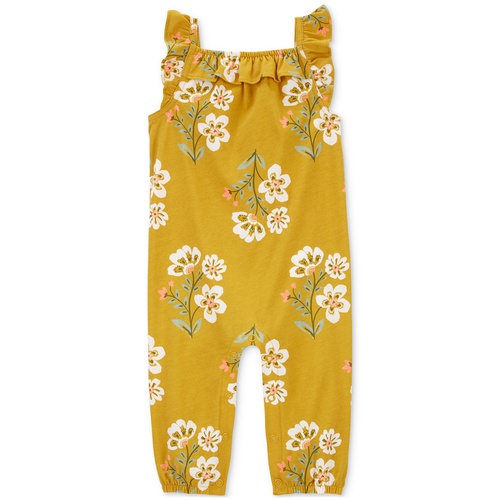 카터스 Baby Girls Floral-Print Flutter-Sleeve Jumpsuit