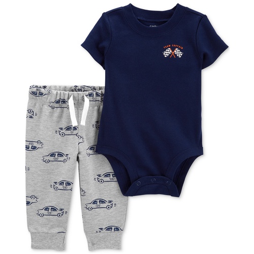 카터스 Baby Boys Race Car Graphic Bodysuit & Printed Pants 2 Piece Set