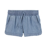 Toddler Girls Chambray Pull-On Sun Shorts