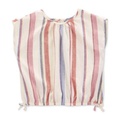 Little & Big Girls Stripe Sleeveless Linen Top