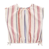 Little & Big Girls Stripe Sleeveless Linen Top