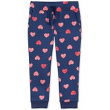 Toddler Girls Heart-Print Cotton Jogger Pants