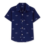 Toddler Boys Insect-Print Button-Down Shirt