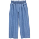 Little Girls and Big Girls Pull On Chambray Flare Pants