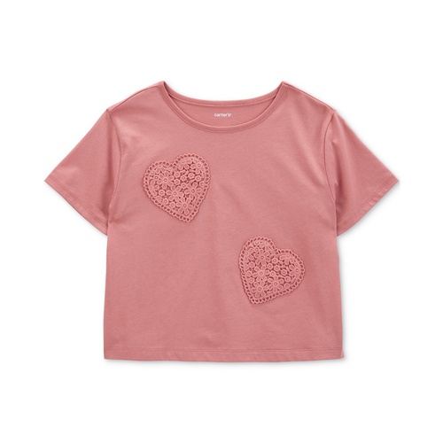 카터스 Little Boys and Big Girls Heart Boxy Fit T-Shirt