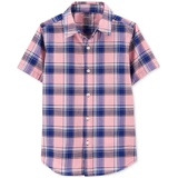 Little Boys and Big Boys Plaid Button Down Shirt