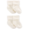 Baby Boys or Baby Girls Fold Over Cuff Booties Pack of 4