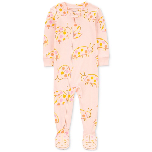 카터스 Baby Girls 1 Piece Ladybug 100% Snug Fit Cotton Footie Pajamas