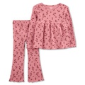 Toddler Girls Printed Top & Flared Leggings Set