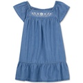 Toddler Girls Chambray Drop-Waist Dress