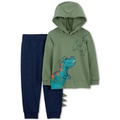 Toddler Boys Dinosaur Hooded T-Shirt & Jogger Set