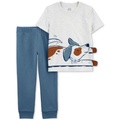 Toddler Boys Dog T-Shirt & Pull On Jogger Set