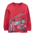 Toddler Boys Firetruck Print Long-Sleeve T-Shirt