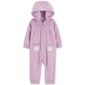 Baby Girl Hooded Animal Face Jumpsuit