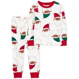 Toddler 2-Pc. Santa Face Snug-Fit Cotton Pajamas