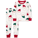 Toddler 2-Pc. Santa Face Snug-Fit Cotton Pajamas