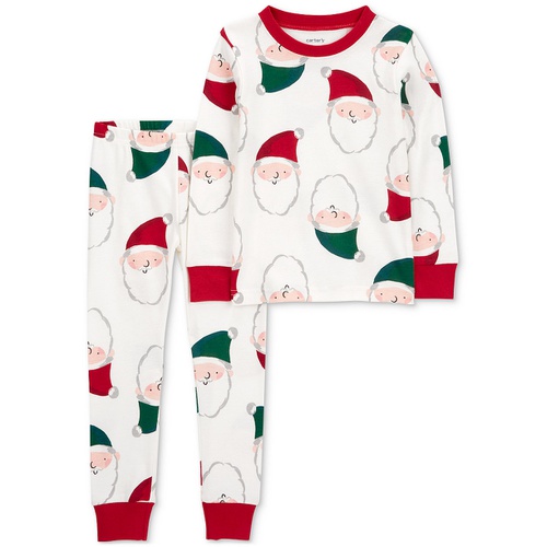 카터스 Toddler 2-Pc. Santa Face Snug-Fit Cotton Pajamas