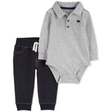 Baby Boys Classic Polo Bodysuit & Pants 2 Piece Set