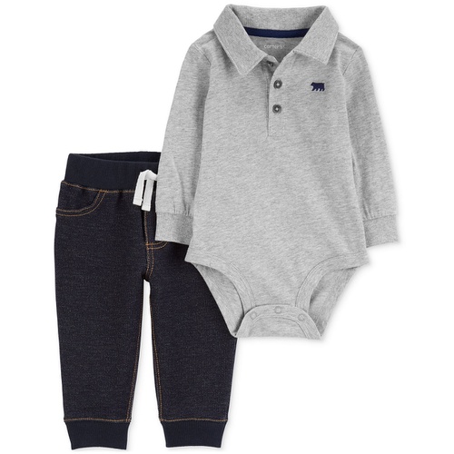 카터스 Baby Boys Classic Polo Bodysuit & Pants 2 Piece Set