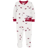 Baby Boys One-Piece Firetruck-Print 100% Snug Fit Cotton Footed Pajamast