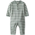 Baby Organic Cotton Striped Sweater-Knit Jumpsuit