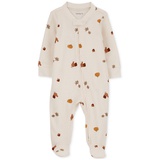 Baby One-Piece Thanksgiving Fall-Print Thermal Sleep and Play Footed Pajamas