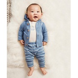 Baby Boys Little Cardigan Bodysuit and Pants 3 Piece Set