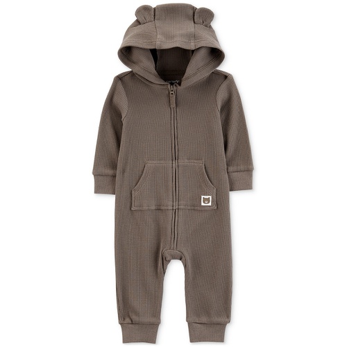 카터스 Baby Boy Eared & Hooded Zipper Jumpsuit