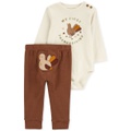 Baby Cotton My First Thanksgiving Bodysuit & Pants 2 Piece Set